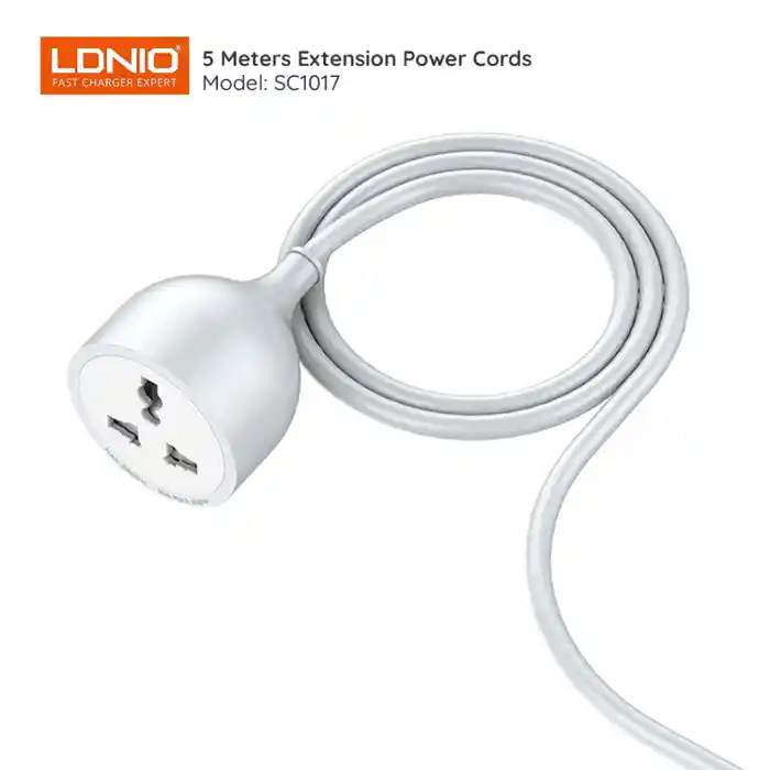 LDNIO SC1017 Universal Power Strip with Extension Power Cord 5m